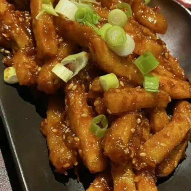 Honey Chilli Potatoes.